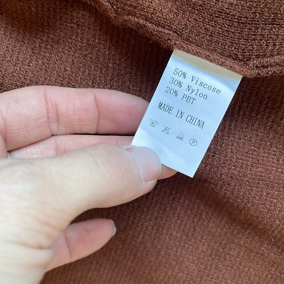 Anrabess Drapy Brown Open Front Chunky Soft Maxi Cardigan - Picture 14 of 14